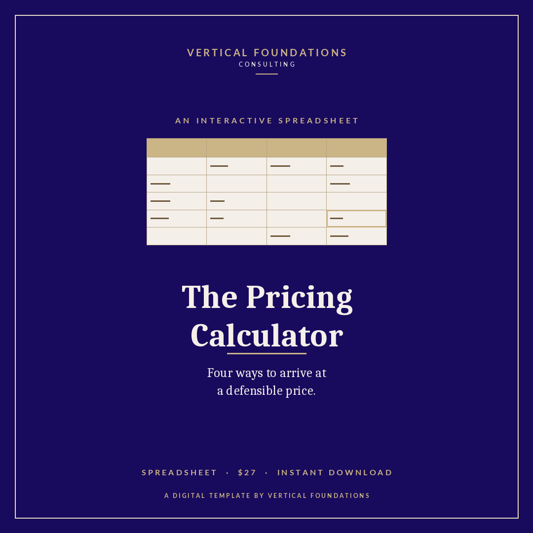 Pricing Calculator Workbook